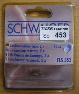 2x Schwaiger FLS 352 Abschlusswiderstände 75 Ohm * so453