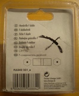 Schwaiger FLS 342 F-Doppelstecker hochwertige Ausführung aus Metall * so457