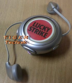 Original Lucky Strike Miniradio mit Kopfhörern, Gürtelclip & Batterien NEU*So903