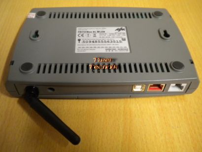 Fritz!Box SL WLAN Router Rot ADSL ADSL2+ 1x LAN-Port 1x USB * nw312