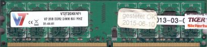 V7 V72T2GNXNFI PC2-6400U 2GB DDR2 800MHz CL6 Arbeitsspeicher RAM Memory* r36