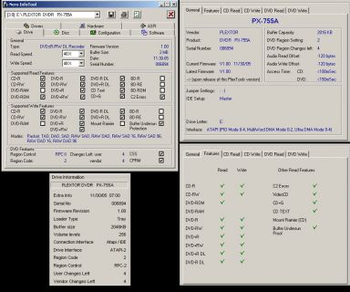 Plextor PX-755A DVD Rom-Brenner intern IDE Laufwerk schwarz* L154