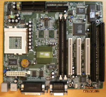 Legend QDI Superb 1 Rev 1.0(S1.4) Mainboard + Blende Sockel 7 VGA 2xISA SDR*m454