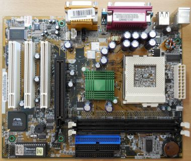 ASUS CUV4X-CM Medion 2001 Rev 1.01 Mainboard +Blende Sockel 370 AGP Audio* m200