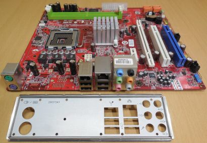 MSI MS-7366 VER 2.2 Mainboard +Blende Sockel 775 PCI-E 16x SATA DDR2 7.1ch* m462