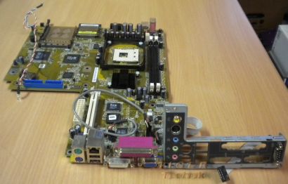 Asus Pundit P4S8L Rev. 1.04 Mainboard + Blende Sockel 478 VGA DVI LAN Audio*m479