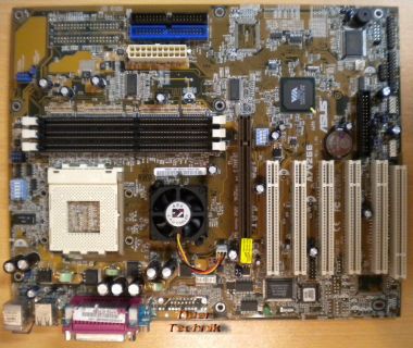 Asus A7V266 Rev 1.06 Mainboard + Blende Sockel A 462 AGP USB DDR 6xPCI* m484