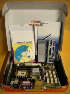 Albatron PM845GL Mainboard + Blende OVP Sockel 478 AGP DDR VGA Sound LAN* m518