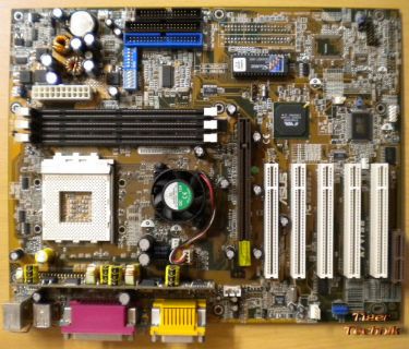 Asus A7V133 rev. 1.05 Mainboard + Blende Sockel A 462 AGP 4X Audio 5x PCI* m542