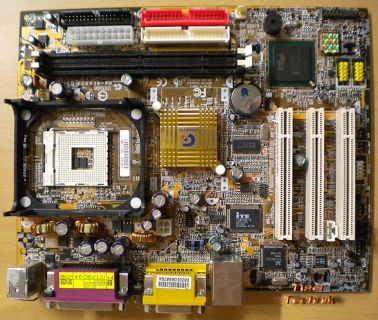 Gigabyte GA-8LS533 Rev1.0 Mainboard +Blende Sockel 478 VGA LAN Audio USB2.0*m553