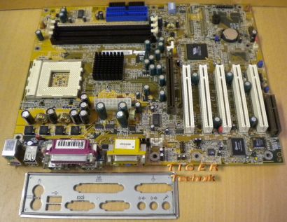 DFI AD75 Rev.A Mainboard + Blende Sockel A 462 AGP 5xPCI DDR IDE VIA KT333* m559