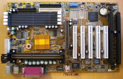 Gigabyte GA-BX2000 Rev 1.1 Mainboard + Blende Slot 1 Intel 440BX AGP 2xISA* m561