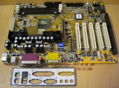 NMC NMC-7VAX Rev 0.4 Mainboard +Blende AMD Slot A VIA KX133 AGP PCI ISA Aud*m566