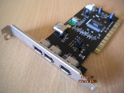 4-Port PCI Adapter Card 4x FireWire IEEE 1394a Versch. Hersteller Marken* sk21