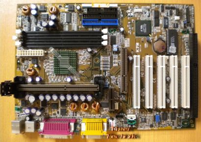 Asus K7M Rev 1.04 Mainboard + Blende AMD Slot A AMD-751 AGP PCI ISA Audio* m575