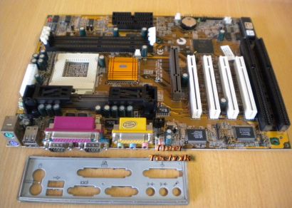 ECS Elitegroup P6BXT-A+ Rev 2.2E Mainboard +Blende Sockel 370 o. Slot 1 ISA*m581