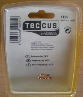 Teccus by Vivanco Telefonstecker zur Montage TAE-F Telefon Stecker* so461