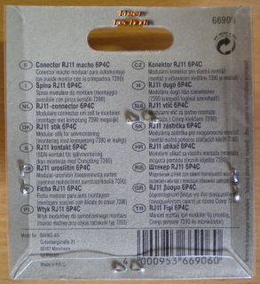 Voltostar 2x RJ11 Universal Modular Stecker 6P4C DIY zur Selbstmontage* so467