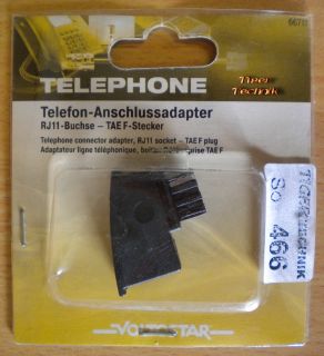 Voltostar Telefon Anschlussadapter RJ11 Buchse - TAE-F Telefon Stecker* so466