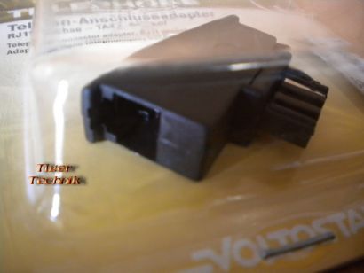 Voltostar Telefon Anschlussadapter RJ11 Buchse - TAE-F Telefon Stecker* so466