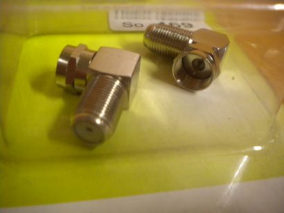 Schwaiger CS 2x F-Winkeladapter F-Stecker F-Buchse Metall hohe Qualität* so469