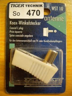 Schwaiger WST 10 Koax Winkel Stecker für TV & Rundfunk Koax L Stecker* so470