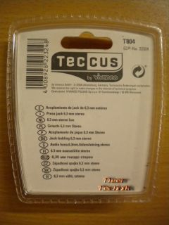 Teccus by Vivanco Audio Adapter Klinkenkupplung 6,3mm stereo* so481