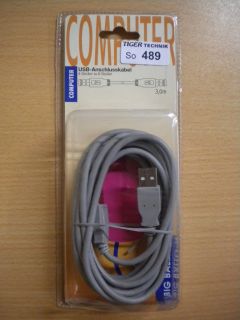 BigBalloon USB Kabel 3m Typ A Stecker - Typ A Stecker grau* so489