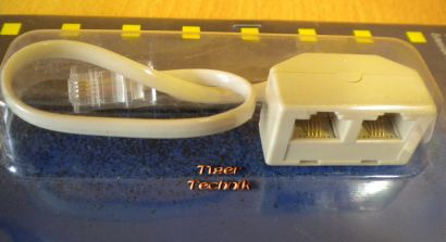 Schwaiger 2-fach ISDN-S0 Port-Erweiterung 2-fach Verteiler ISDN RJ45* so511