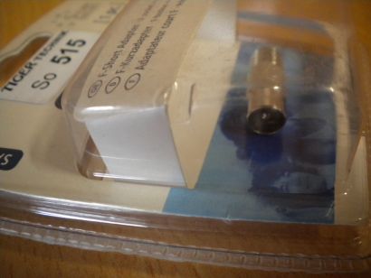 Vivanco SAT F-Kurzadapter F-Buchse - Koax Stecker Adapter* so515