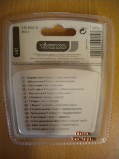 Vivanco SAT F-Kurzadapter F-Buchse - Koax Stecker Adapter* so515