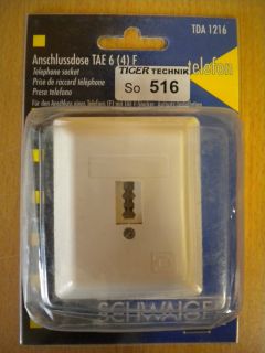 Schwaiger TDA 1216 Aufputz Anschlussdose TAE F 6 (4) für Telefon* so516