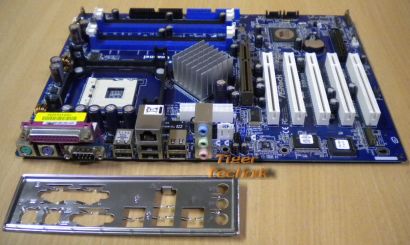 ASRock P4V88 Rev1.10 Mainboard +Blende Sockel 478 FSB800 AGP DDR Audio LAN* m607