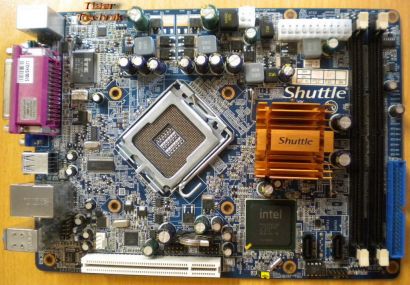 Shuttle KPC K45 Mainboard FM10(S5140) V1.0 + Blende Sockel 775 DDR2 SATA* m609
