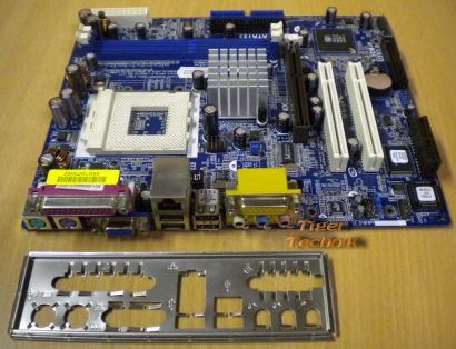 ASRock K7S41GX Rev 1.02 Mainboard + Blende Sockel A 462 FSB333 DDR AGP PCI* m611