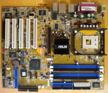 ASUS P4P800 Deluxe Rev 2.00 Mainboard +Blende Sockel 478 SATA AGP IDE-RAID* m626