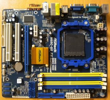 ASRock N68C-GS FX Rev1.05 Mainboard Sockel AM3+ VGA LAN Audio DDR2 o. DDR3* m635