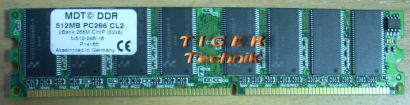 MDT M924-333-16 PC2700 1GB DDR1 333MHz 2Bank 512M Chip 64x8 Arbeitsspeicher*r112