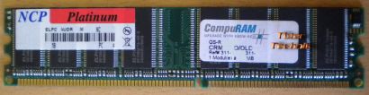 NCP Platinum ELPD6AUDR-60M48 PC2700 512MB DDR1 333MHz Arbeitsspeicher* r122