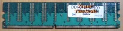Matrix PC-2100 512MB DDR1 266MHz Arbeitsspeicher einseitig 16M84X-6 Chips* r124