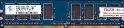 Nanya NT1GT64U88D0BY-AD PC2-6400U 1GB DDR2 800MHz Arbeitsspeicher RAM* r186