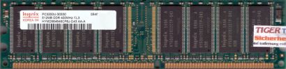 Hynix HYMD564646CP8J-D43 AA-A PC-3200 512MB DDR1 400MHz Arbeitsspeicher RAM*r209