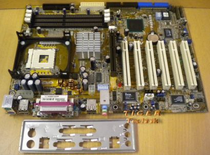 Asus P4B533 Rev 1.04 Mainboard Motherboard + Blende * Sockel 478 * m35