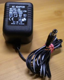 SCP41-750500 AC Adapter 7.5V 500mA 3.75VA Netzteil* nt758