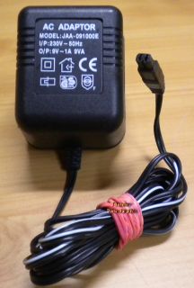 JAA-09100E AC Adapter 9V 1A 9VA Netzteil* nt763