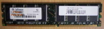 Infineon HYS72D128320GU-6-B PC2700U-25331-B0 CL2 5 ECC 1GB DDR1 333MHz RAM* r249