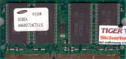 Samsung M464S1724CT1-L1L PC100 128MB SDRAM 100MHz SODIMM Arbeitsspeicher* lr03