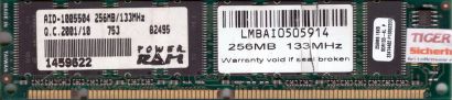 Power RAM AID-1005504 PC133 256MB SDRAM 133MHz Arbeitsspeicher SD RAM* r267