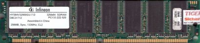 Infineon HYS64V32900GU-7-D PC133 256MB SDRAM 133MHz CL2 Arbeitsspeicher RAM*r280