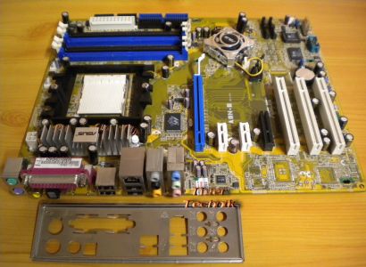 Asus A8N-E Rev 2.00 Mainboard + Blende Sockel 939 nForce4 SATA PCIe GLAN* m645